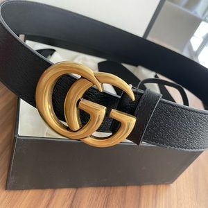 GG Marmont belt in black leather